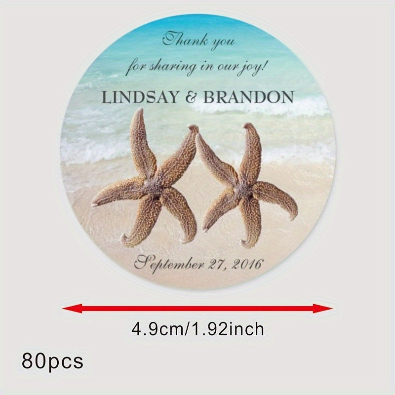 Personalized Bridal Shower Labels Custom Thank You Stickers Name and Date Recyclable Matte Finish