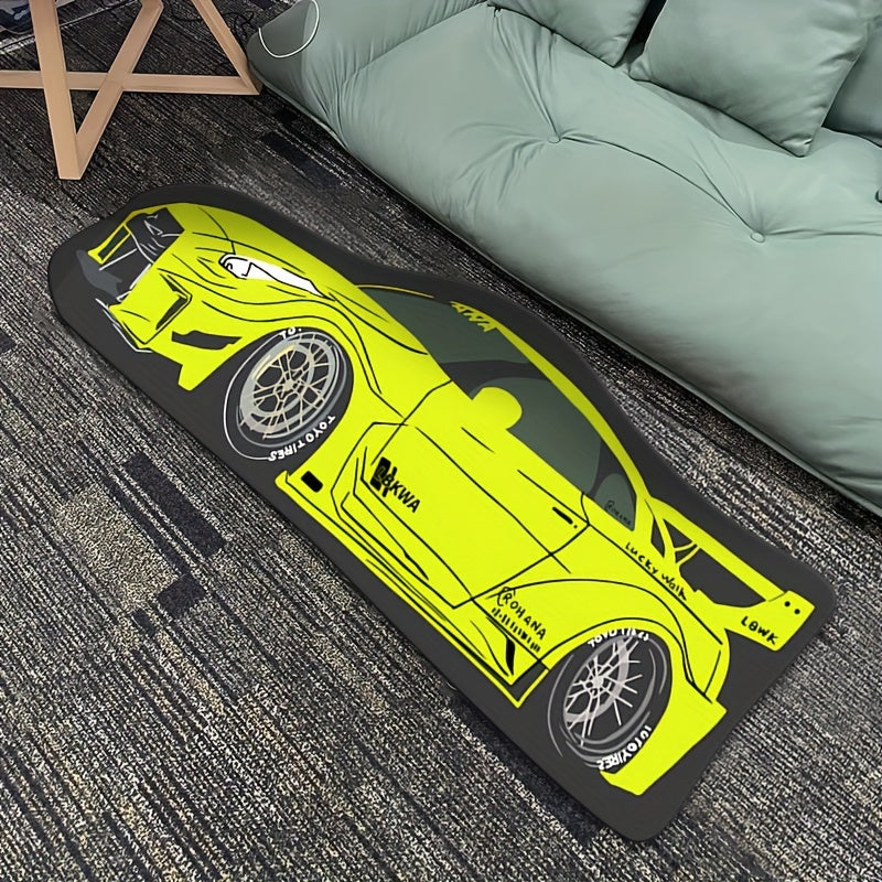 Avtomobil yoki uy uchun yumshoq yuviladigan samimiy mato, kumush va yashil rangdagi anti-slip TPR ost bilan