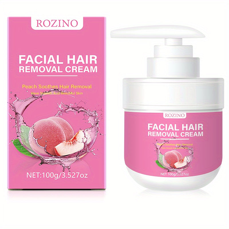 Unisex Hair Removal Cream Peach Scent 100g Gentle Pain-Free Fast-Acting