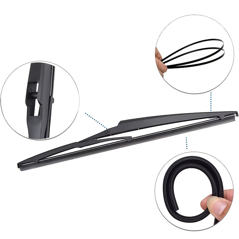 14-Inch Rear Wiper Blade for SUVs and Cars, Universal Fit, Durable Rubber