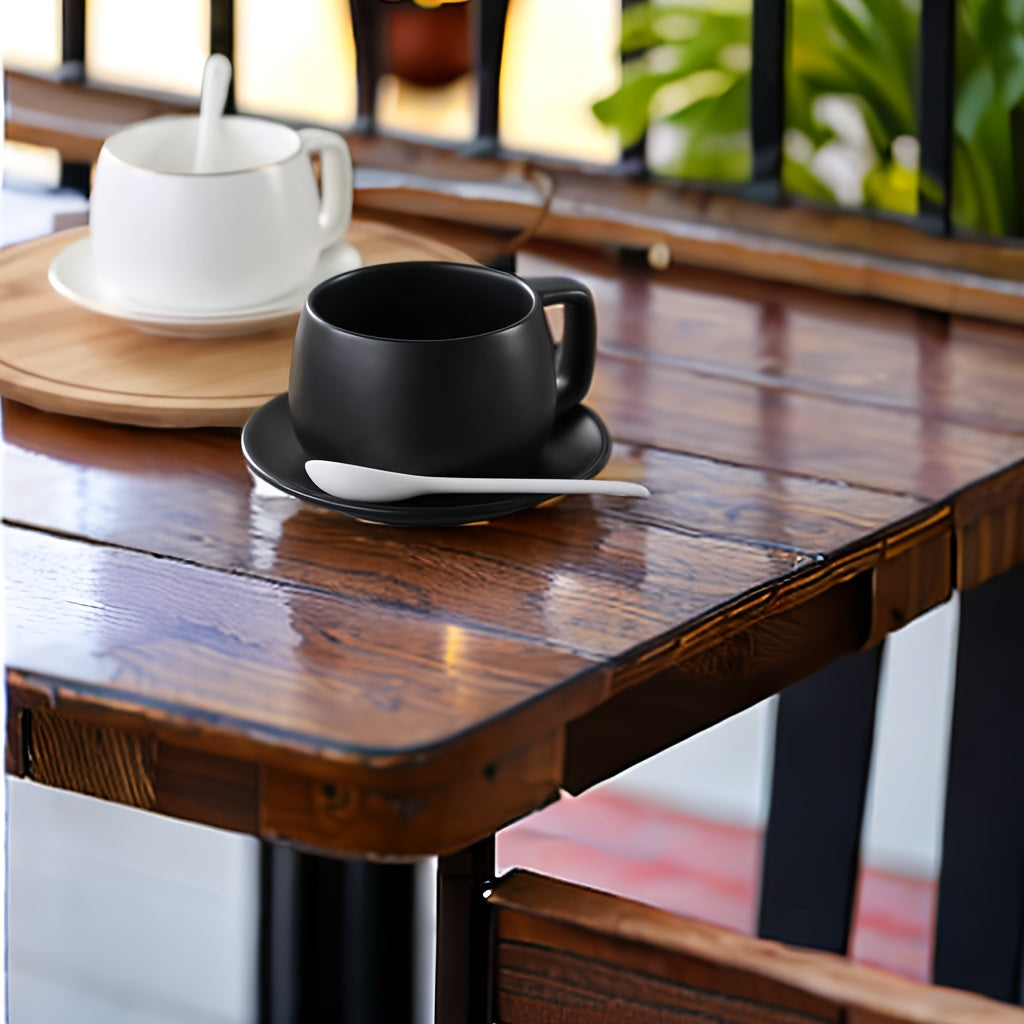 Qahva, shirinlik, yogurt va sut choyi uchun zamonaviy idishlar - 5 dyuymli oq keramika choy qoshiq.