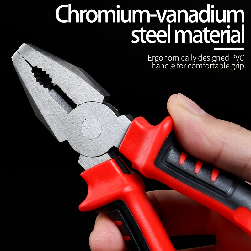Industrial Steel Pliers Set Includes Diagonal and Needle Nose Pliers