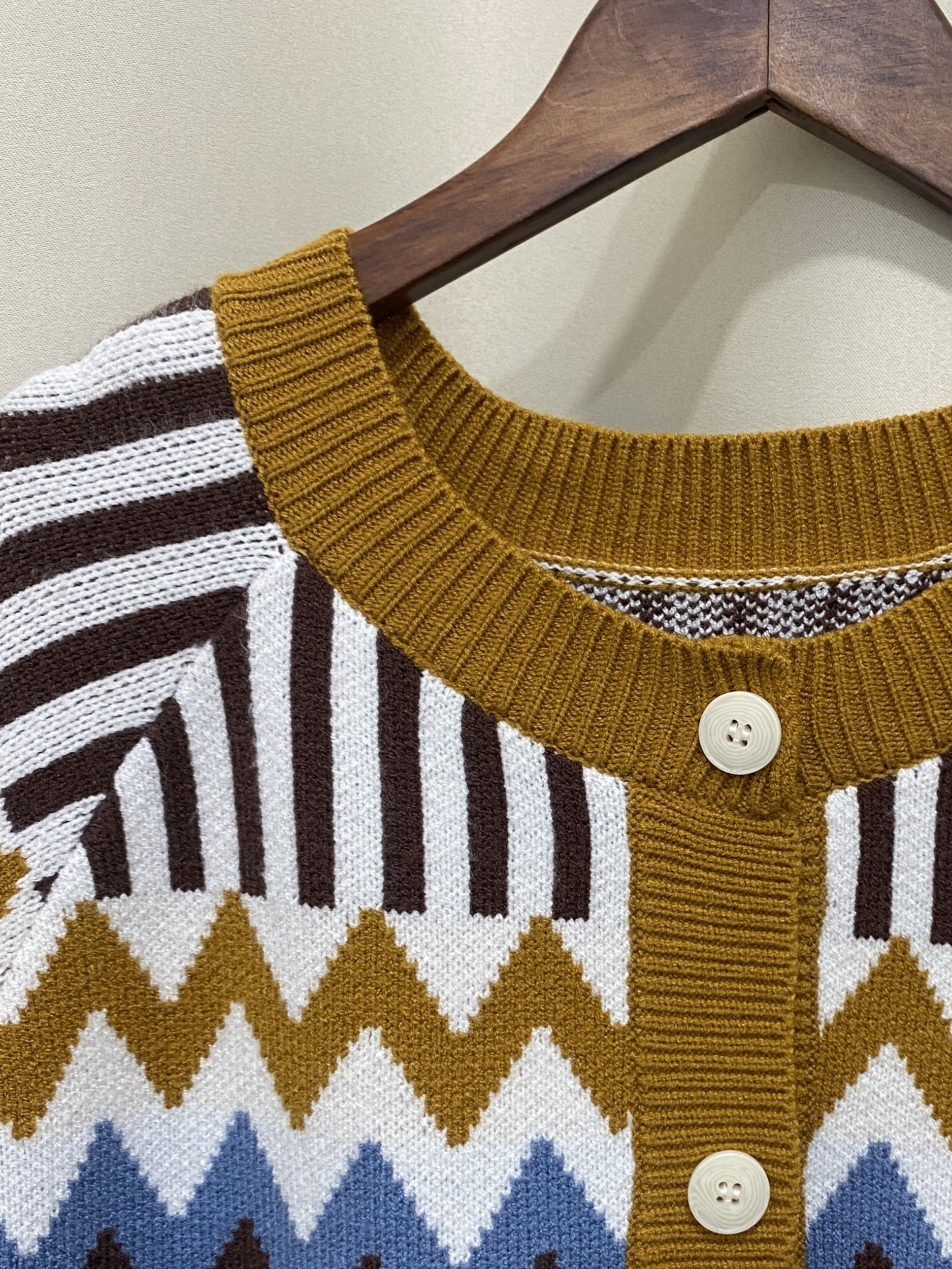 Women's Plus Size Ethnic Geometric Button Front Cardigan Long Sleeve Sweater Fall Winter