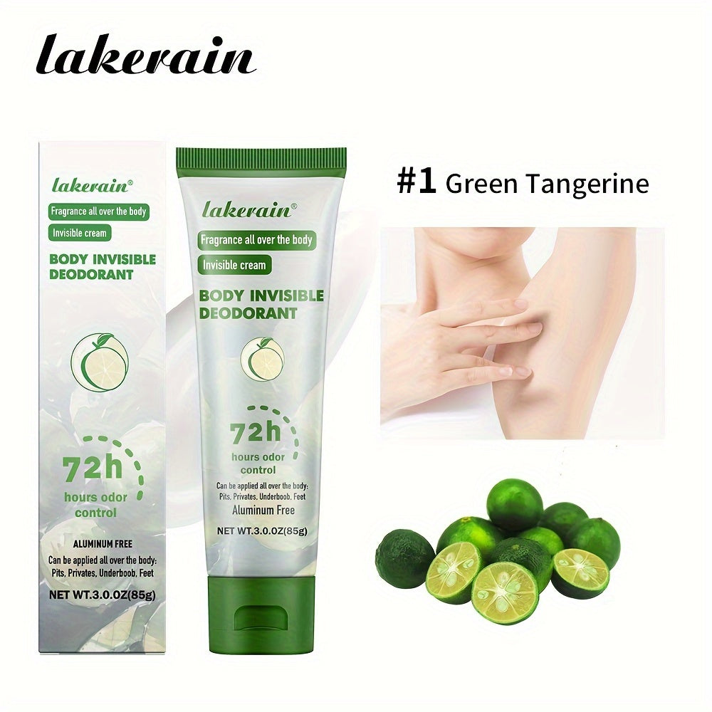 Lakerain Невидимый Дезодорант для Тела, 72 Часа Защиты от Запаха, Без Аллюминия, 3.0Oz (85G)