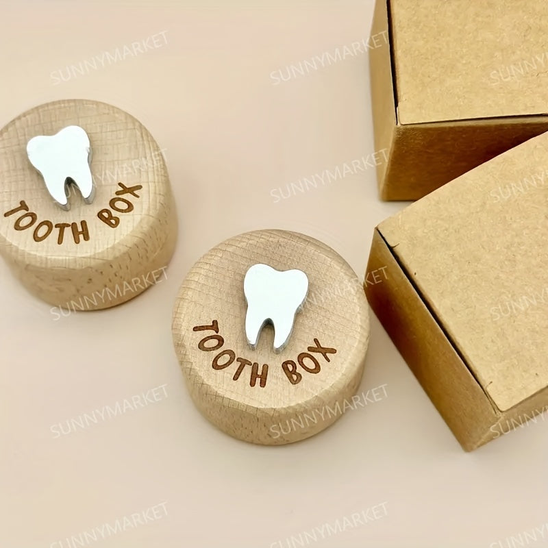 Wooden Baby Keepsake Box for Tooth and Hair Storage Baby Shower Gift Memory Box