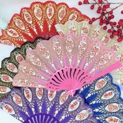 Ladies Folding Fans for Dance Performance, Carved Summer Fans, European Style