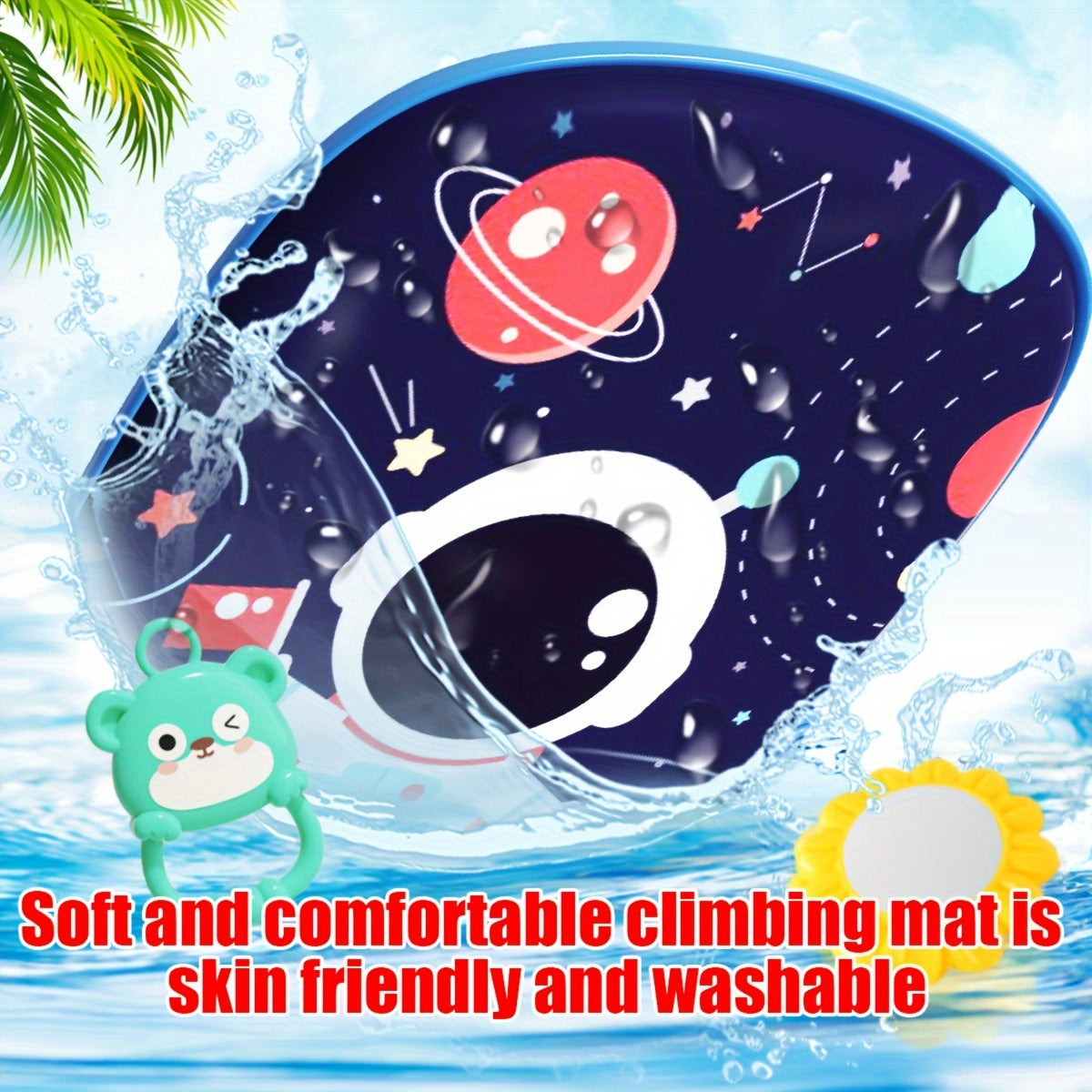 Alfombra de juego musical para bebés con piano y juguetes colgantes para recién nacidos Rojo Azul Verde