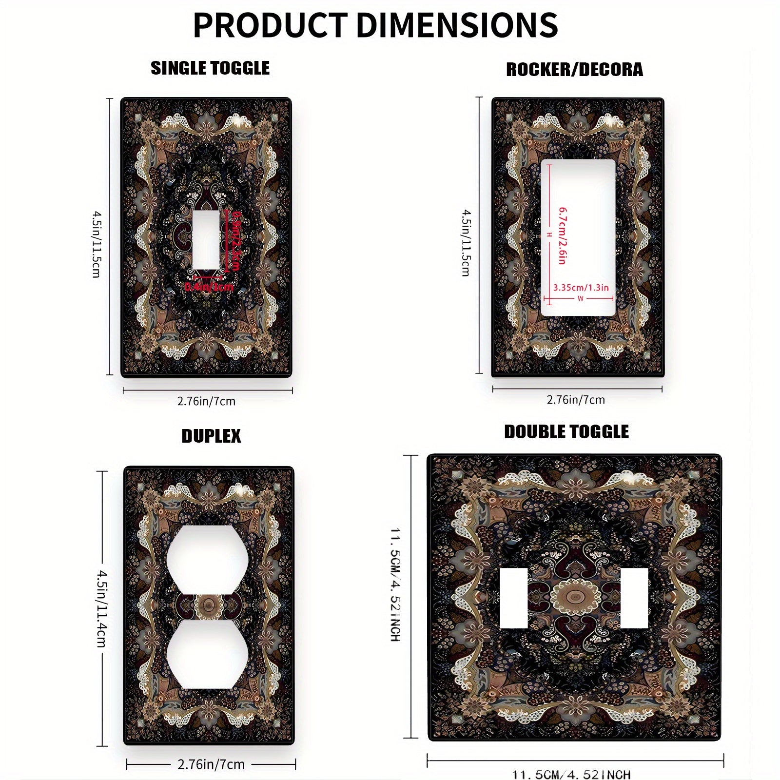 Vintage Forsiy Ajdaho Sevuvchilar Yoritish Kalitini Qopqog'i - Qishloq Hammomlari, Yotoqxonalari va Sinflar uchun Ideal - 1 yoki 2 Gang Variantlarida Mavjud
