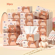 Soft White Paper Towels 30-Pack 4-Ply Recyclable Facial Tissues