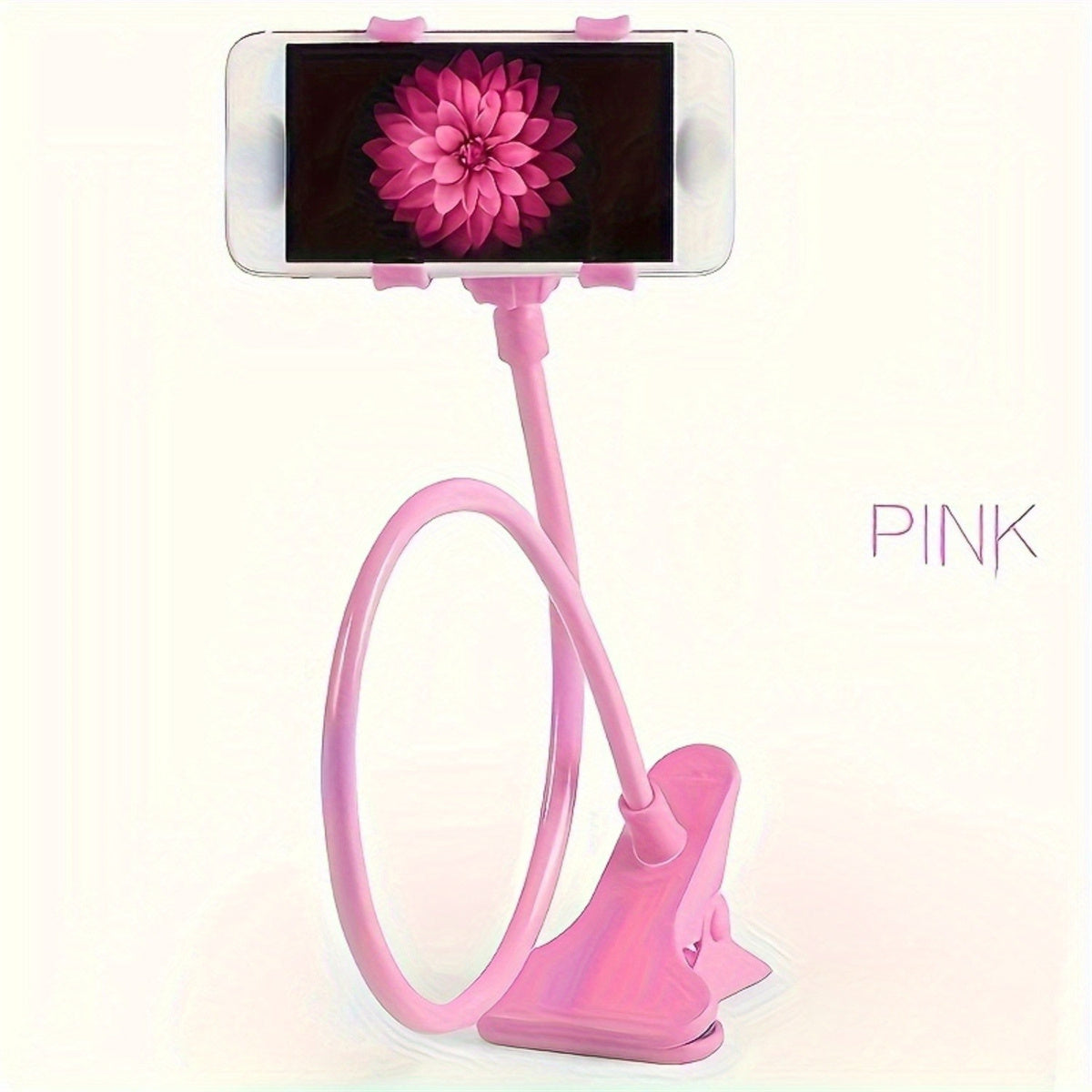 Multifunctional Mobile Phone Holder with Adjustable Clip for Bedside or Desktop Use