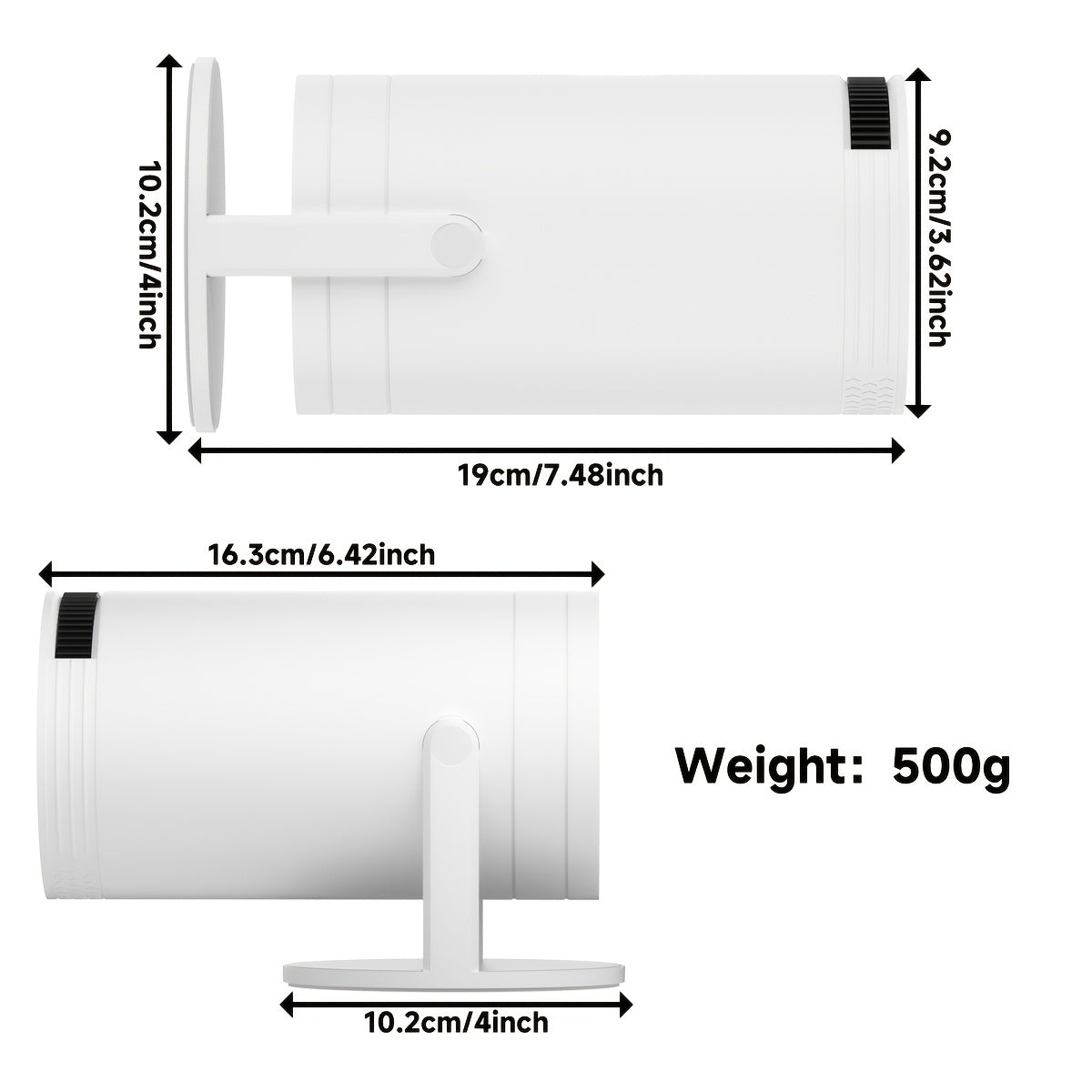 Portable High Brightness Projector Support 720P 1080P WiFi Bluetooth EU Plug