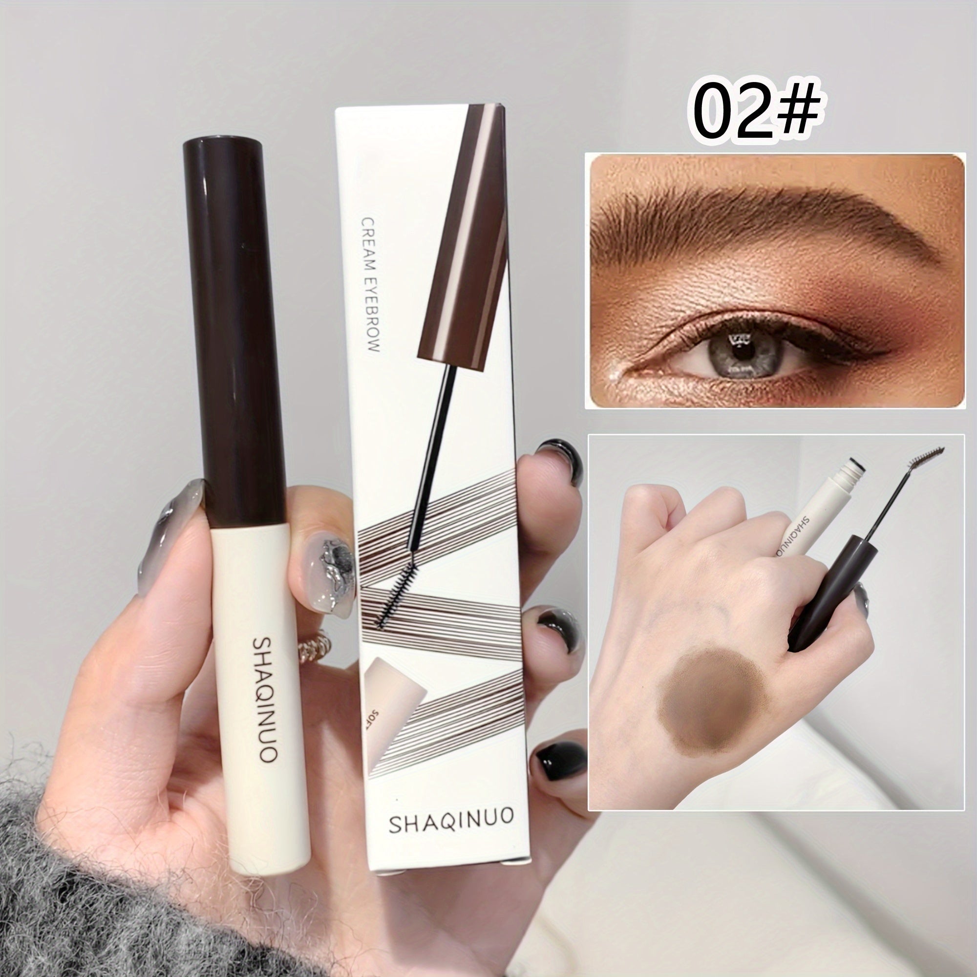 Waterproof Tinted Eyebrow Mascara for Long-Lasting Smudge-Proof Brow Enhancement with Precision Brush