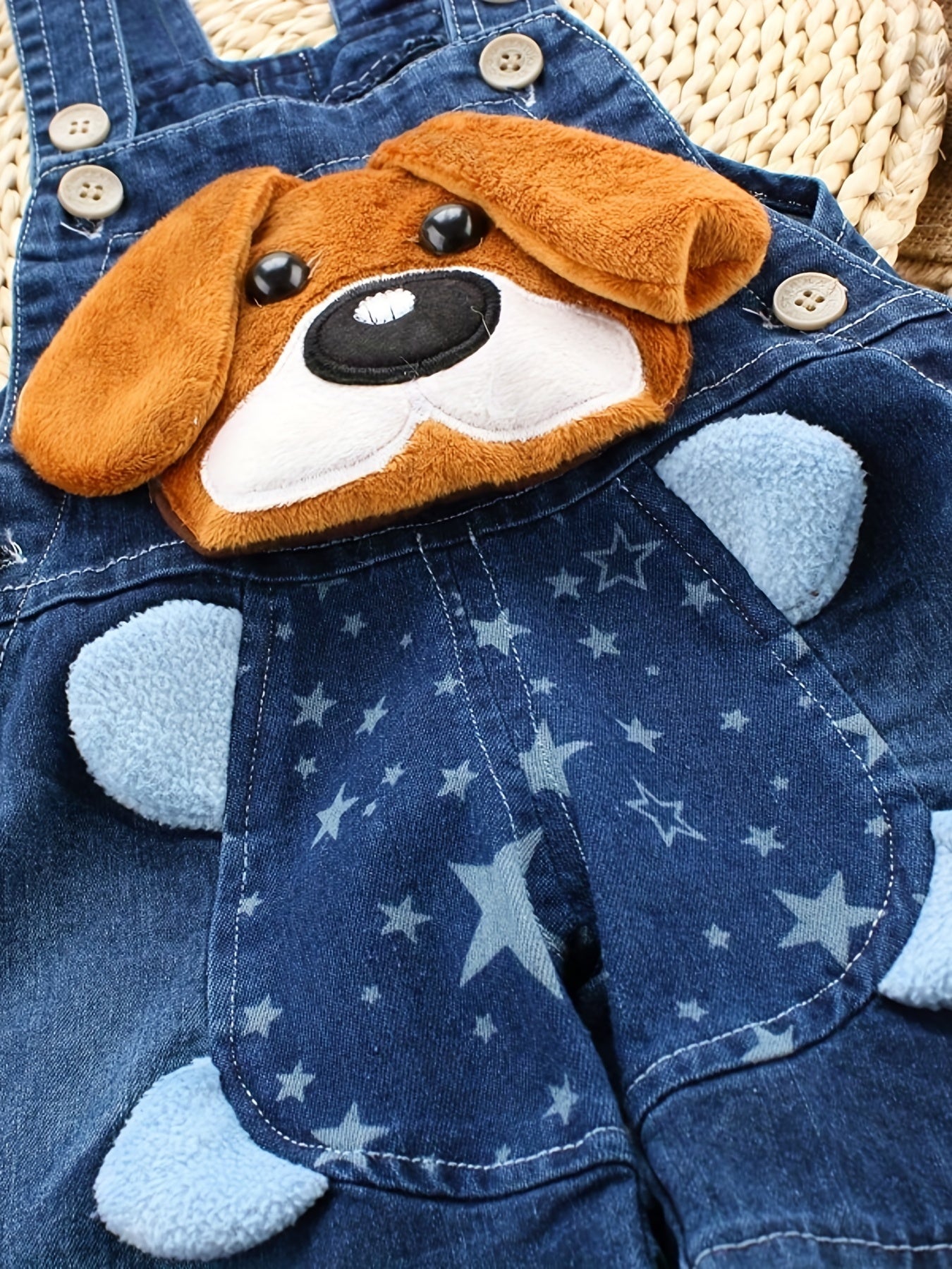 Baby Summer Overalls with Dog Pattern Cotton Blend Cute Animal Design for Boys and Girls