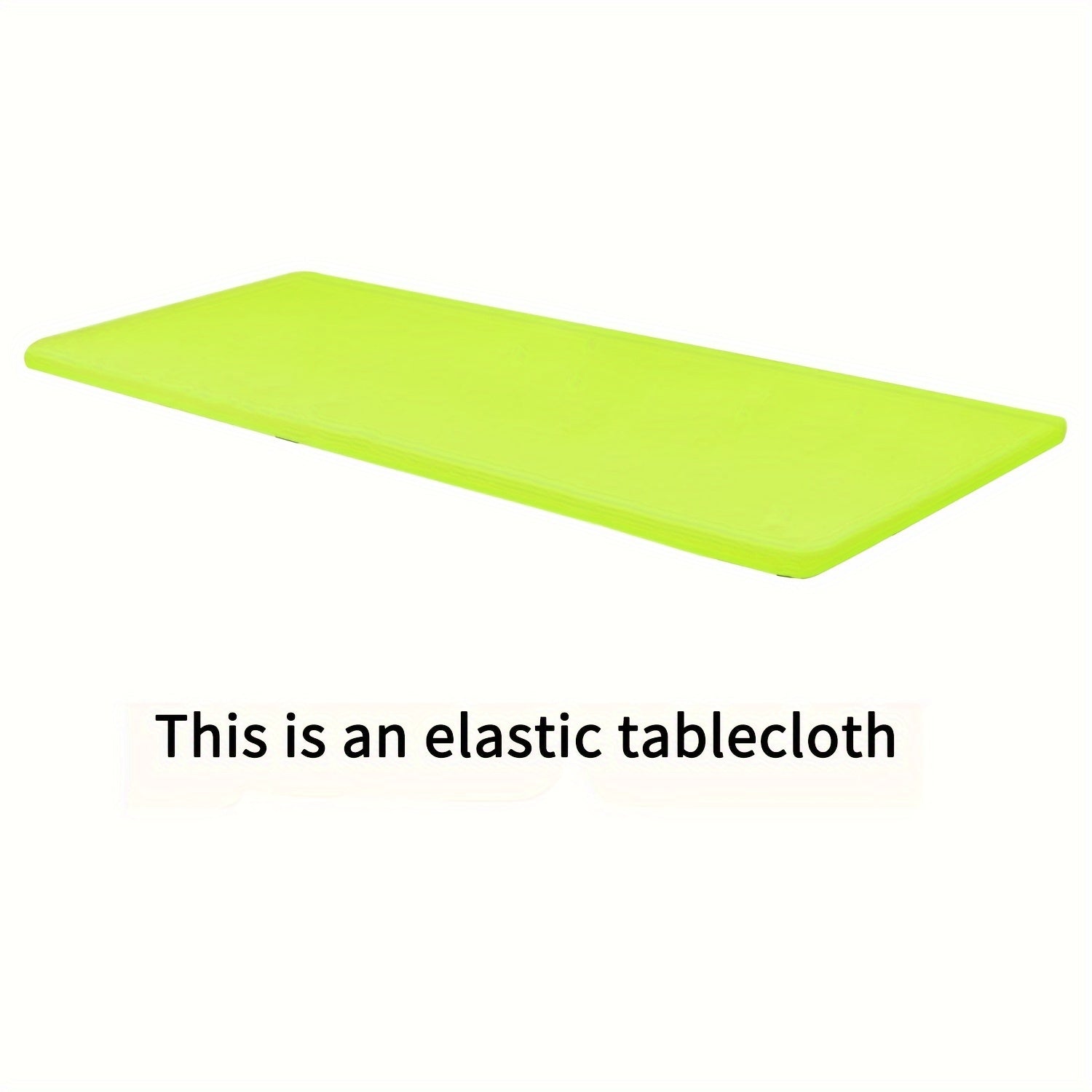 Rectangular Polyester Tablecloth with Elastic Edges for Outdoor Events and Parties