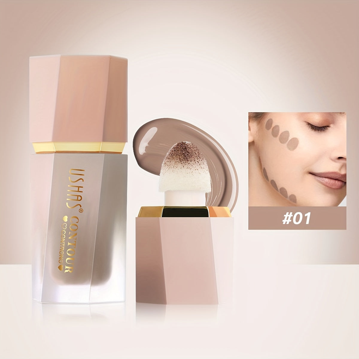 Set de 3 tonos de barra correctora para mujer de cobertura total, maquillaje mate de larga duración