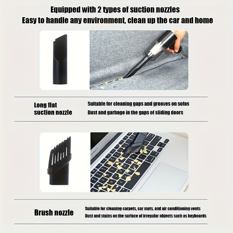 Handheld Wireless Car Vacuum Cleaner Mini Cordless Portable for Pet Hair and Desktop Cleaning