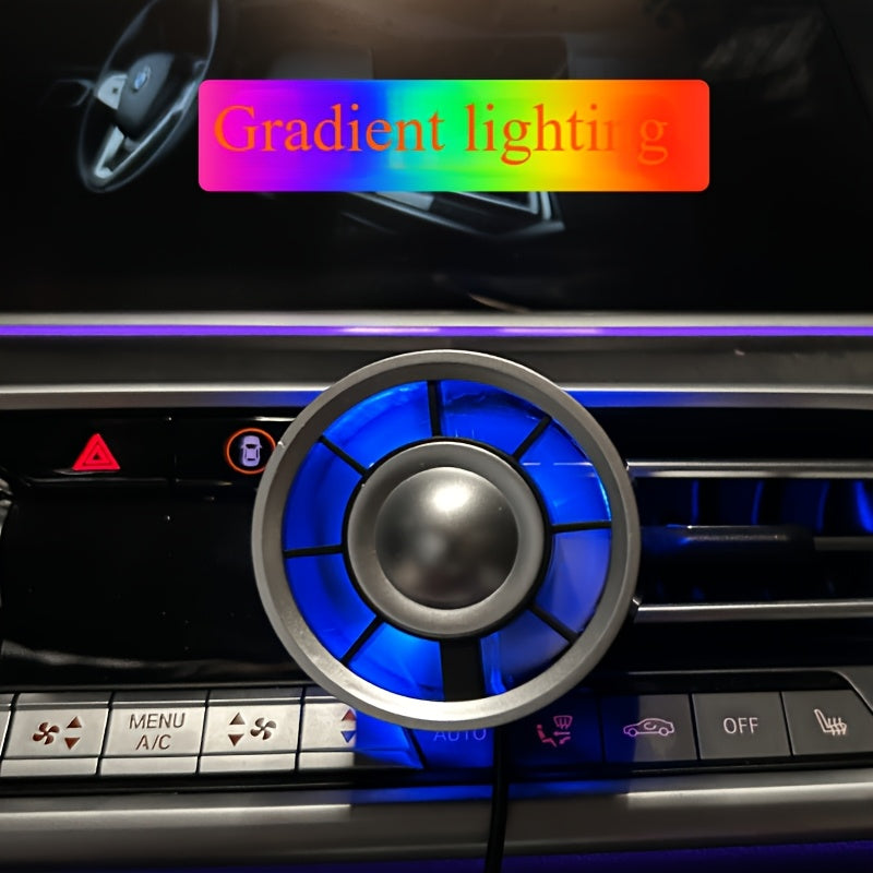 USB quvvatlangan LED avtomobil ventilyatori rangli RGB yoritgichi bilan, avtomobillar, velosipedlar va partiyalar uchun mos. Siqilgan dizayn, ishlatish oson va batareyasiz portativ.