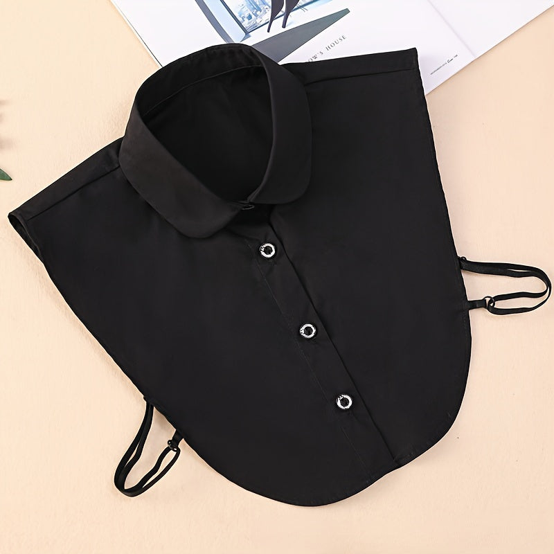 Ayollar uchun ko'ylaklar va sviterlar uchun soxta yaka, olib tashlanadigan dizayn, tasodifiy turdagi yaka qo'shimchasi, to'qsiz material - kollej uslubi va har kuni foydalanish uchun mukammal.