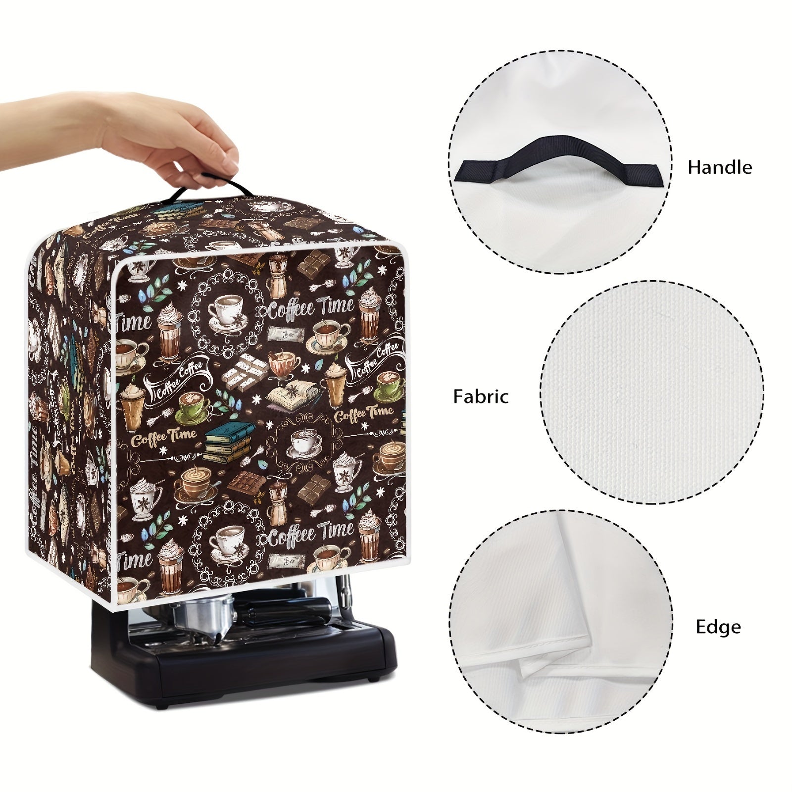Cute Cartoon Coffee Maker Blender Cover Dustproof Protector with Handle