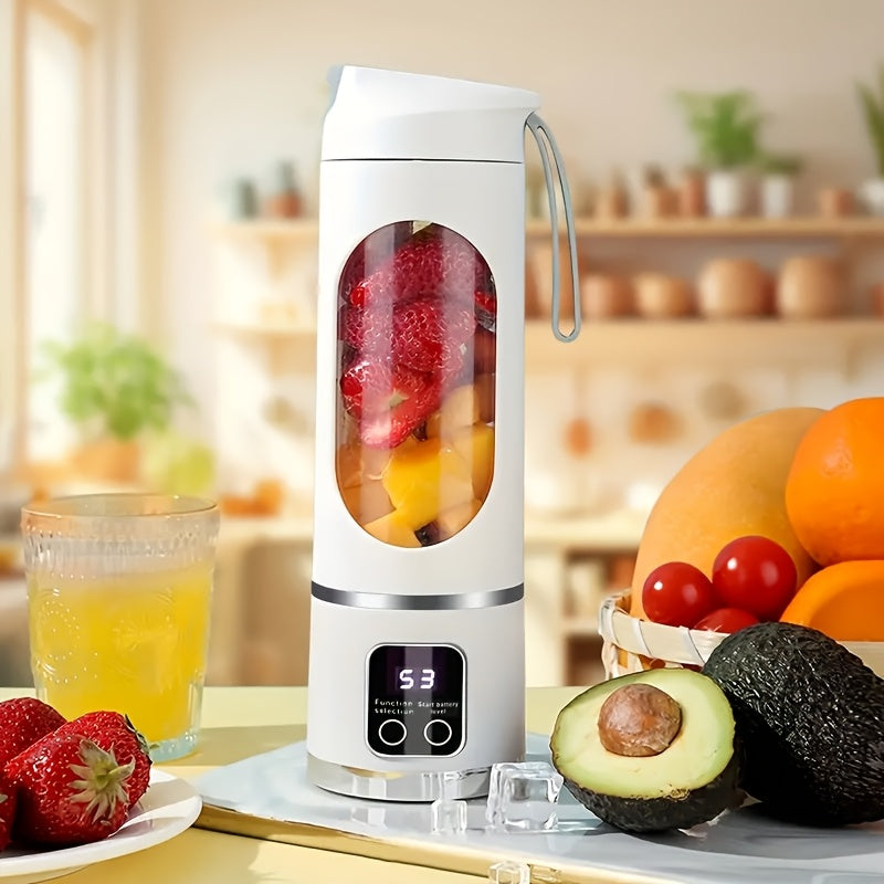 Portable 450ml Fruit Smoothie Maker USB Rechargeable Blender for Cold Drinks Camping