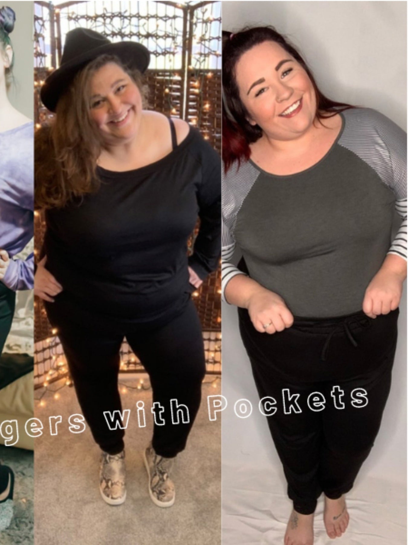 Plus Size Women's Elastic Drawstring Running Pants With Pockets