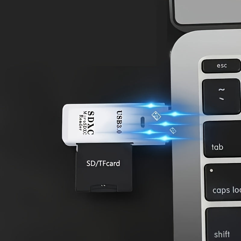 USB 2.0 Mini SD Card Reader for High-Speed Data Transfer Plug and Play Compatible with SD and TF Cards