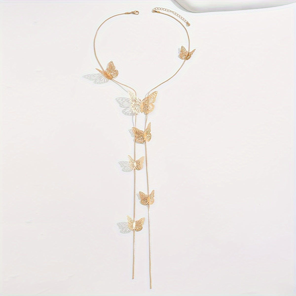 Zamonaviy Minimalist Uslubidagi Pendant Marjon, Nafis V-Shaklidagi Noaniq Qush Tasmali, Ayollar uchun Oltin Zargarlik - 1 Dona