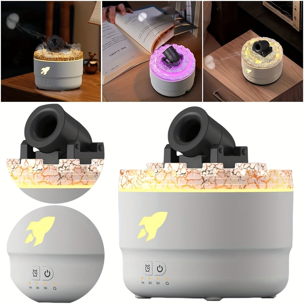 Humidificador aromático con diseño de grietas coloridas ultrasónico para el hogar y escritorio