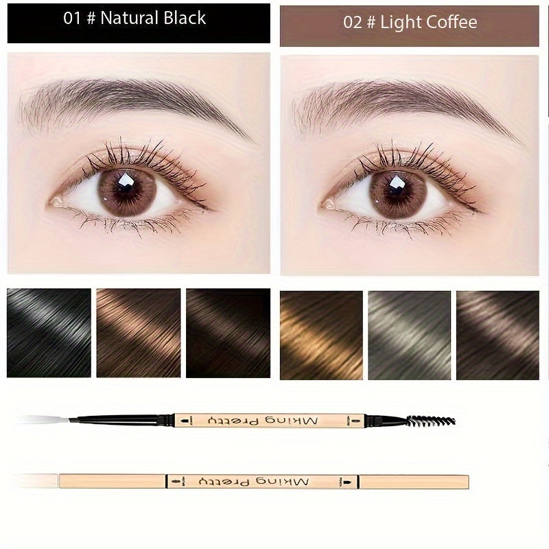 Lápiz de cejas para mujer Golden Slim resistente al agua, a prueba de manchas, para todo tipo de piel