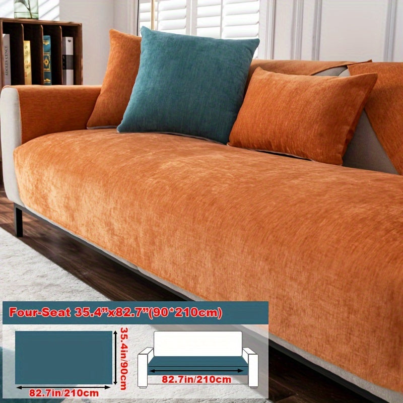 Chenille Sofa Cover for 1-4 Seater All-Season Pet-Friendly Non-Slip Machine Washable