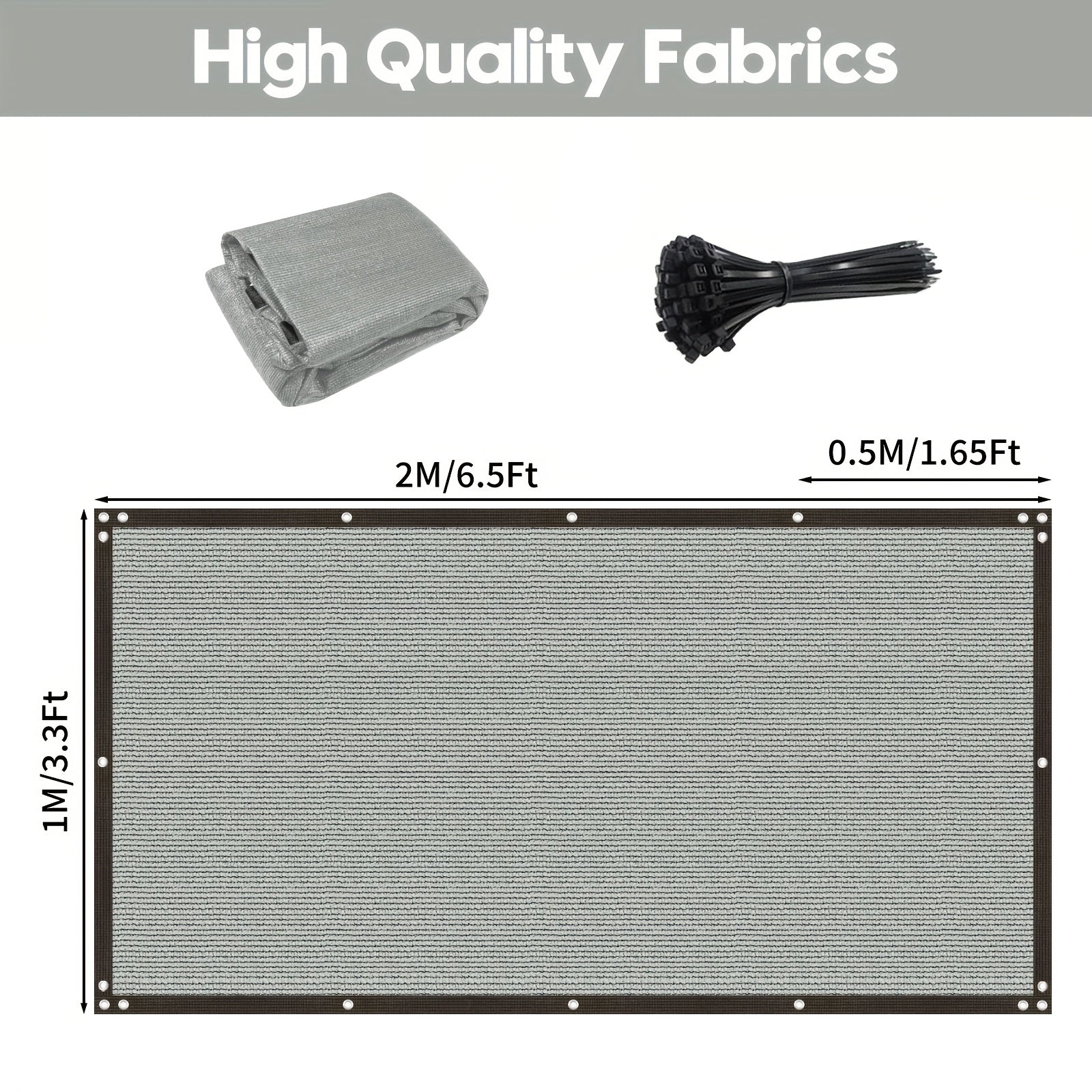 Outdoor Privacy Screen for Fence Balcony Yard 6x15 Gray Wind Blocker GSM 150