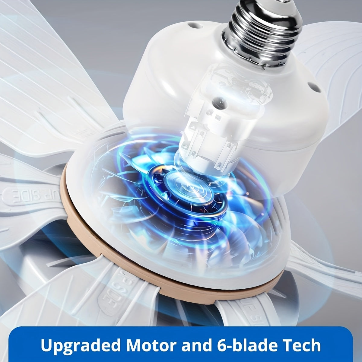 Lámpara de ventilador de techo de 3 velocidades con control remoto 41.91cm 52.07cm Regulable 3000K-6500K Temporizador