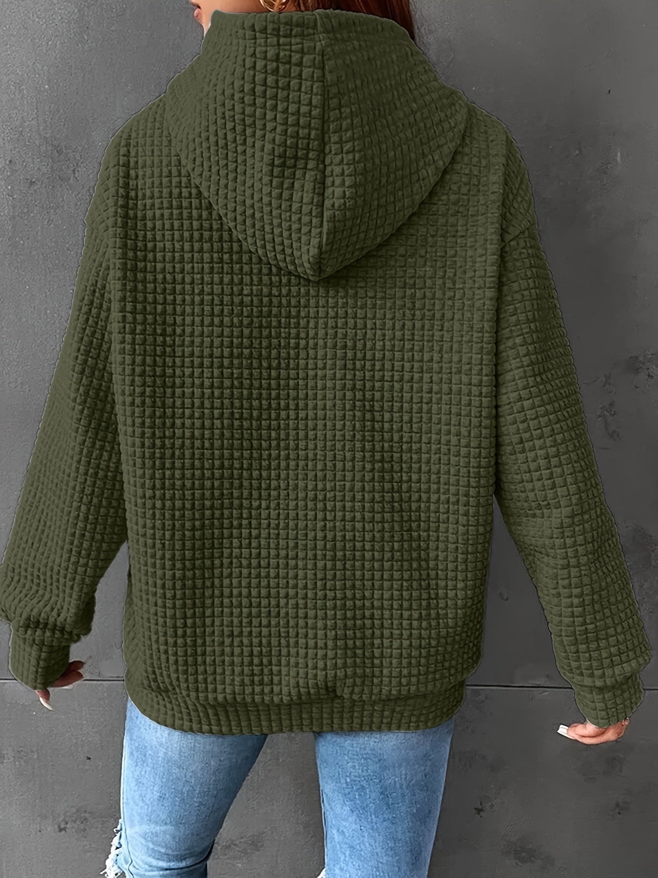 Plus o'lcham ayollar uchun yorqin apelsin kabel hoodie bo'sh fit sviter sviter