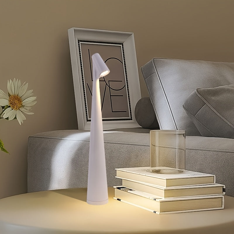 Rechargeable LED Desk Lamp with Touch Control, Adjustable Colors for Reading and Studying