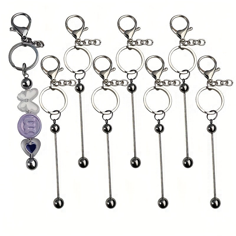8pcs Silver Ladies Keychain Halloween Easter Christmas Decorative Accessories