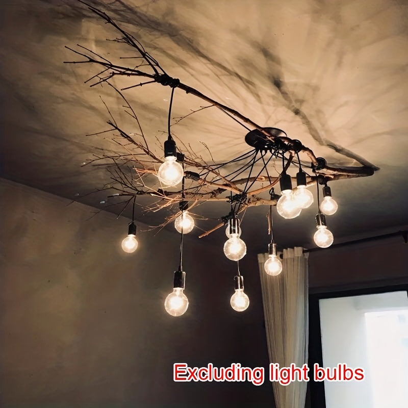 Sanoat uslubidagi ovqatlanish chandeli, sozlanadigan DIY yoritish va bir nechta boshlar bilan. Antik klassik shiftga osilgan o'rgimchak lampasi.