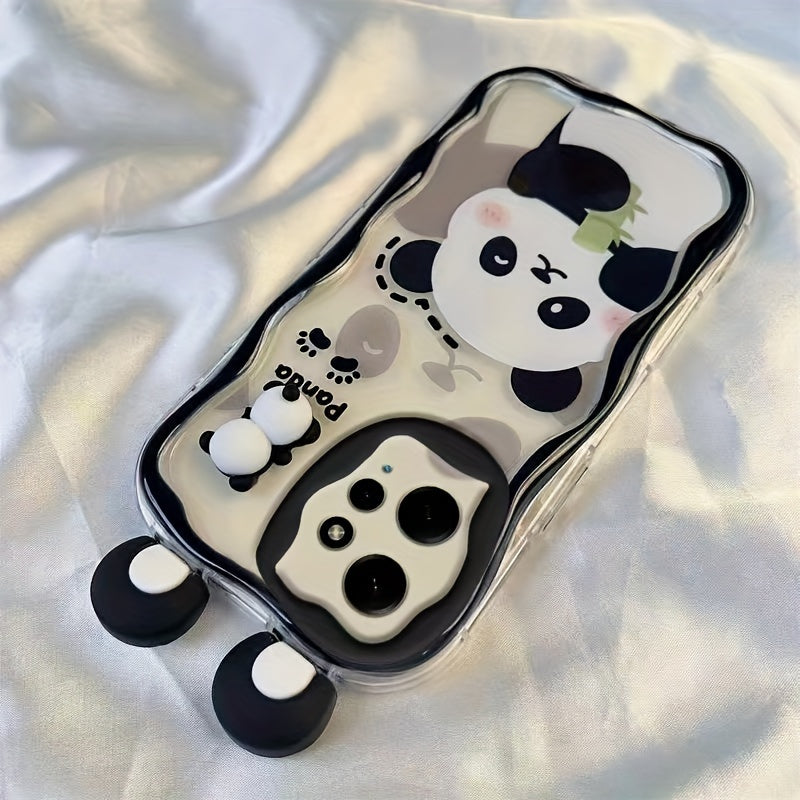 Funda de teléfono de peluche de panda adorable para Redmi Note 13 14 12 Pro MI 11 Lite a prueba de golpes de TPU