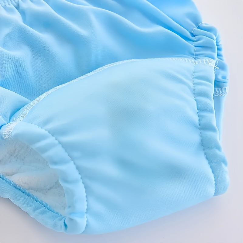 Мягкий и дышащий комплект тренировочных штанов из полиэстера из 3 штук - Удобное, washable нижнее белье для приучения к горшку в различных цветах: белый, розовый, фиолетовый, зеленый, синий, желтый.