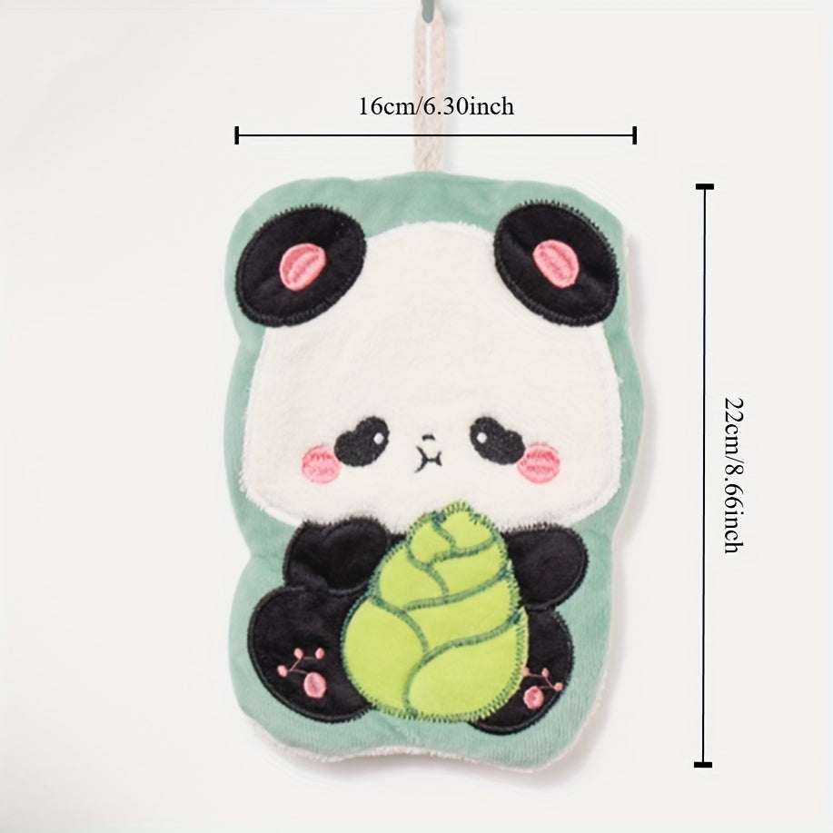 Absorbent Kitchen and Bathroom Wipes Ultra-Soft Coral Fleece Hanging Towel with Lollipop Design