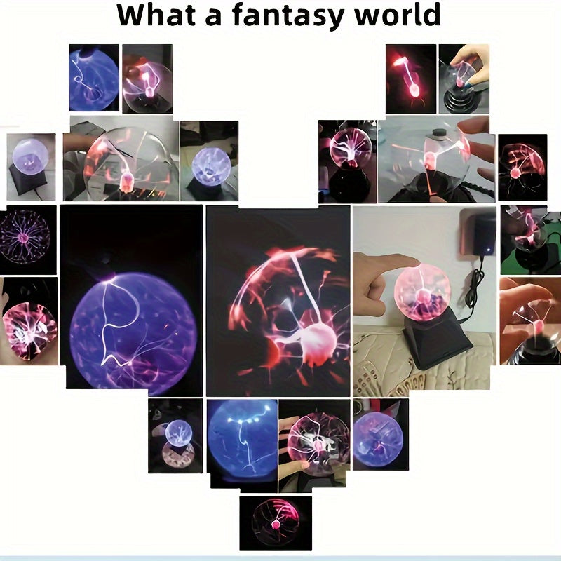 Tegish va elektrostatik induktsiya bilan plasma toballi chiroq - Rojdestvo, Halloween yoki Thanksgiving sovgasi uchun mukammal.