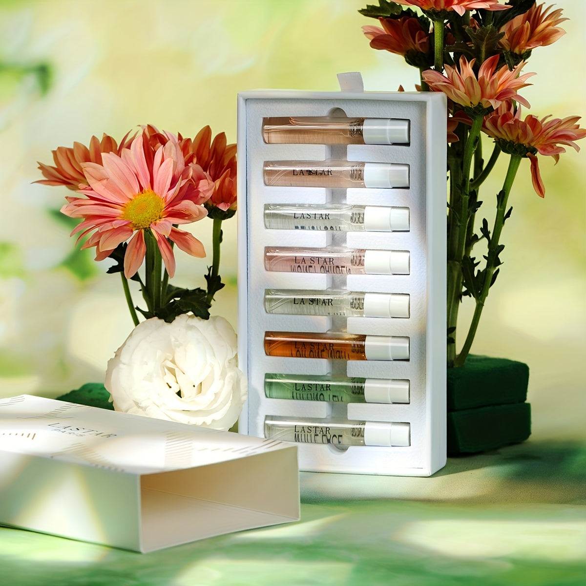 8 Piece Floral Eau De Toilette Gift Set for Women and Girls Travel Size Perfume with Vanilla Jasmine Gardenia Orange Fragrance