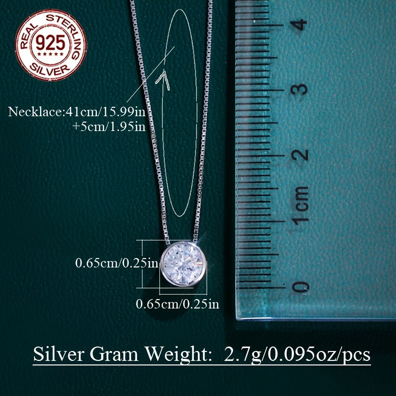 Изысканное ожерелье из серебра 925 пробы с блестящим белым кубическим цирконием - идеально для людей с аллергией, с регулируемой длиной для женщин - замечательный подарок на День святого Валентина, День матери и не только.