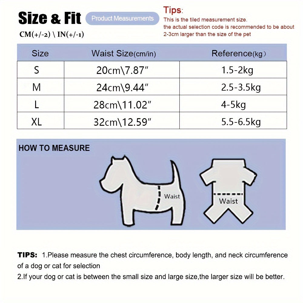 Dog Safety Pants for Menstrual Cycle Knit Polyester Small Medium