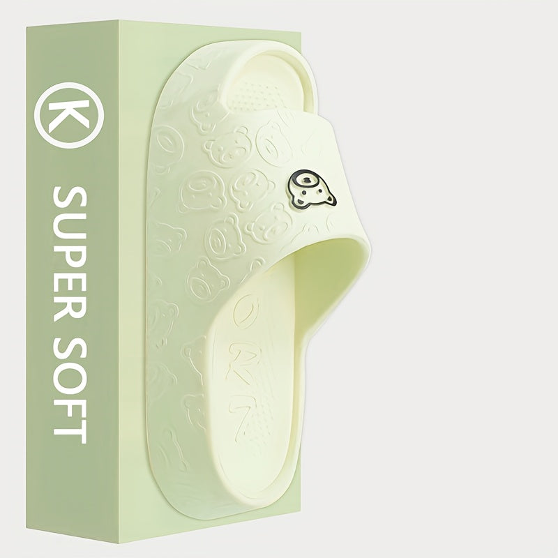 Sandalias casual de EVA para mujer con diseño de dibujos animados, para todas las estaciones, tallas 36-45 en blanco, gris, púrpura, verde, negro y rosa