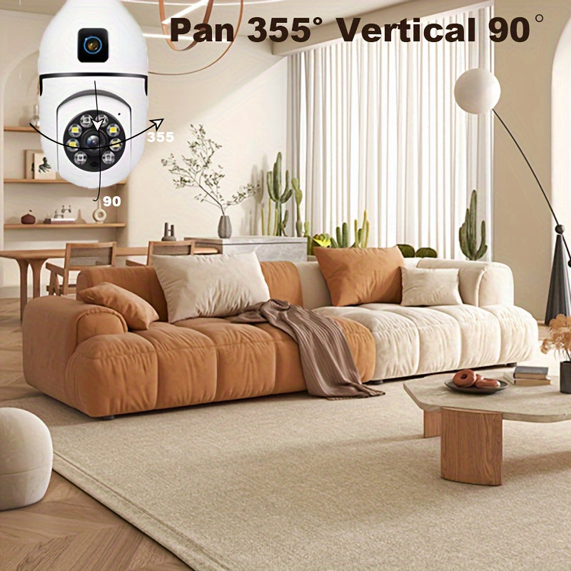 360° Panoramic Security Camera 1080P HD Dual Lens Motion Detection Indoor Outdoor