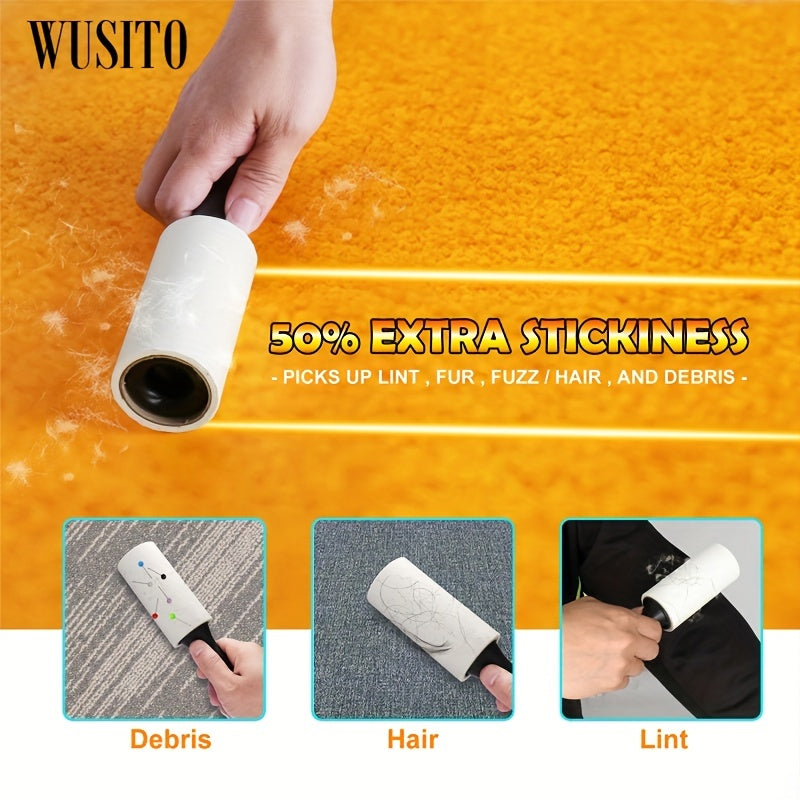 100-Sheet Pet Hair Removal Lint Roller Extra Sticky for Clothes Furniture Carpet