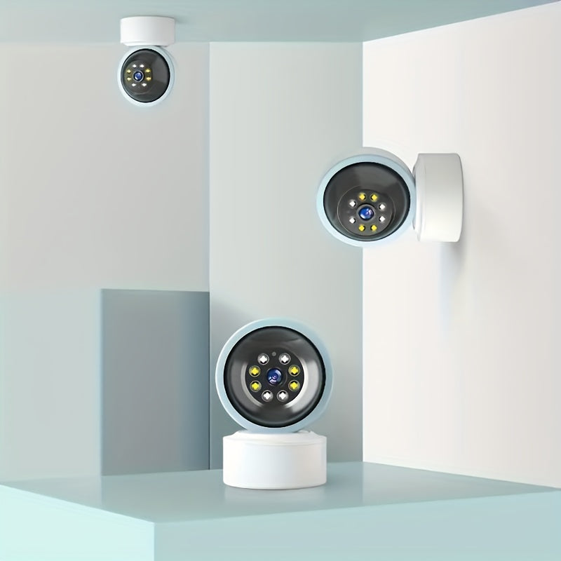 Teruhal Aqlli Uy Xavfsizlik Kamerasi 2.4GHz WiFi ulanishi, ilova orqali masofadan ko'rish, harakatni aniqlash va kuzatish, ikki tomonlama audio, USB quvvatlanishi, anomaliyalarni avtomatik aniqlash, dinamik inson tanasi ob'ektini tanish va uchun ideal.