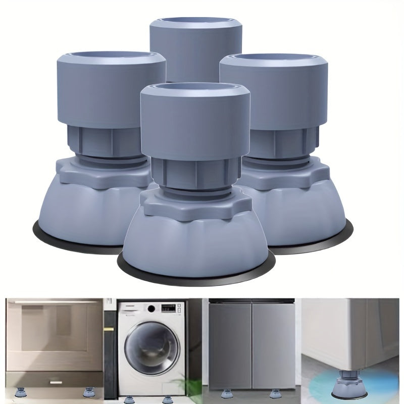 4-Pack Adjustable Appliance Feet Moisture-Proof Plastic Anti-Vibration Base