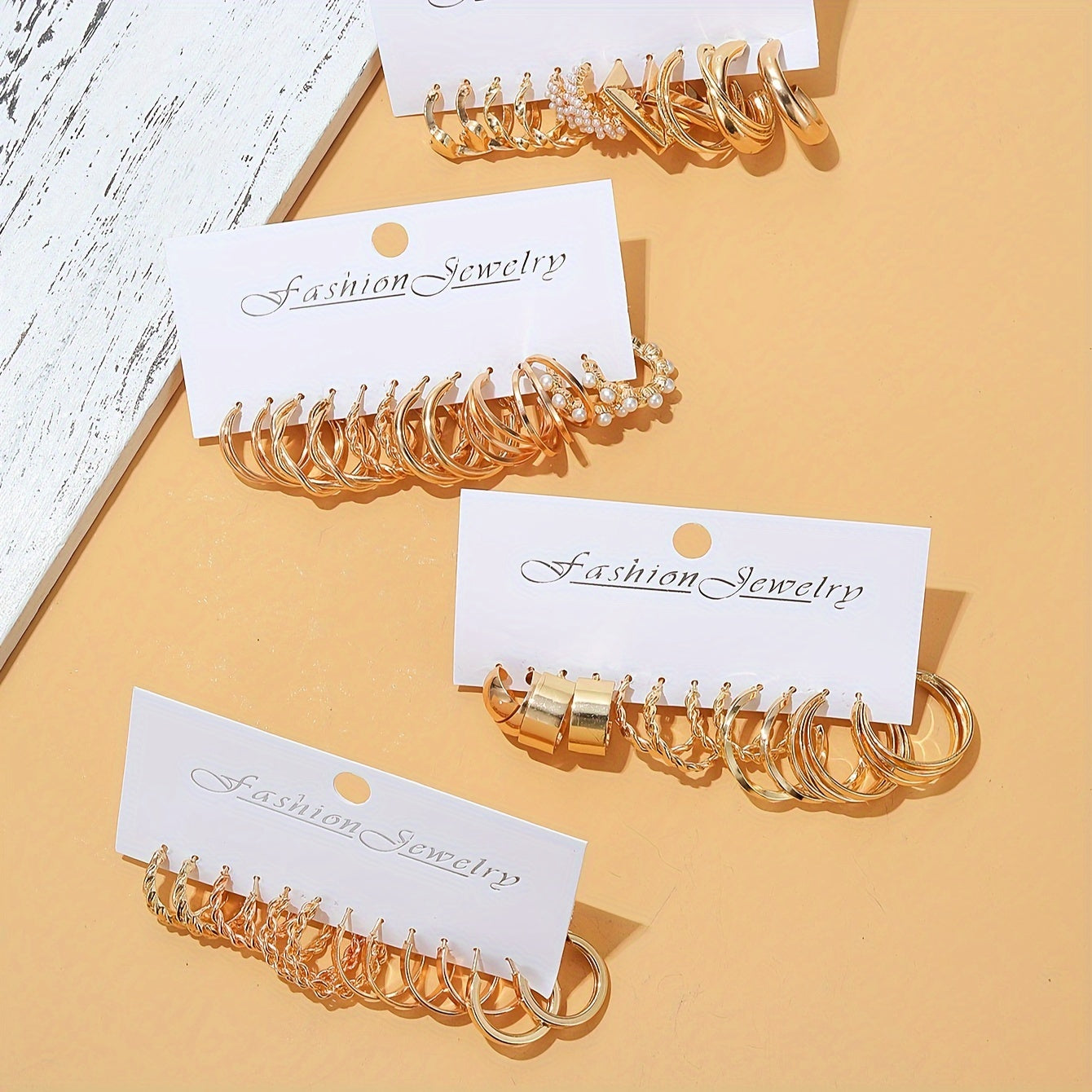 Set of 24 Heart Hoop Earrings with Imitation Pearls and Alloy Posts for Women Girls Daily Wear Gift