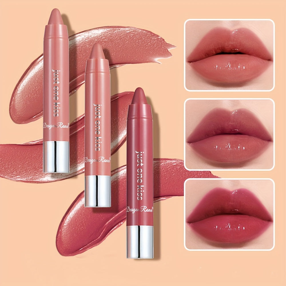 Women's Moisturizing Lipstick With Nude Pink Red Brown Colors and Lip Gloss